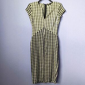 Women's Zara Basics Dress Pencil Skirt Small Houndstooth Dark Academia Punk Goth